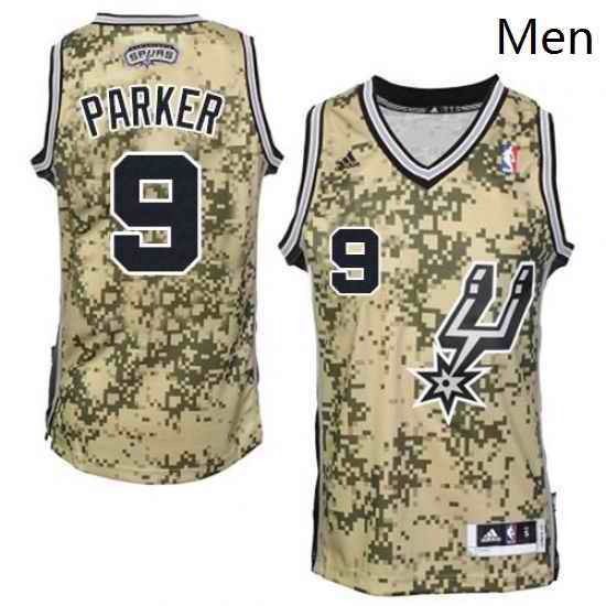 Mens Adidas San Antonio Spurs 9 Tony Parker Swingman Camo NBA Jersey